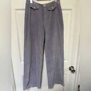 Paloma Wool Purple Corduroy Wide-Leg Pants